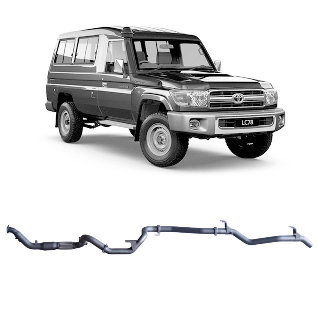 Redback Extreme Duty Exhaust for Toyota Landcruiser 78 Series Troop Carrier (03/2007 - 10/2016)
